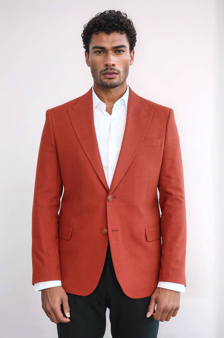 WSS Plain Slim Fit Sport Burgundy Men Blazer  - Marano di Napoli