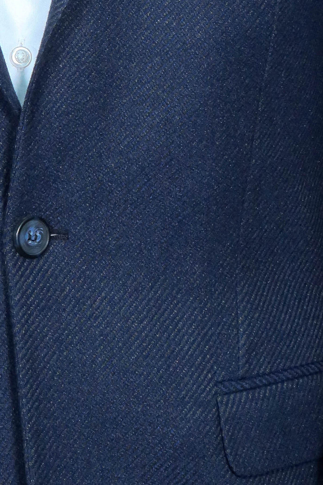 WSS Slim Fit Patterned Dark Blue Men Blazer  - Redding