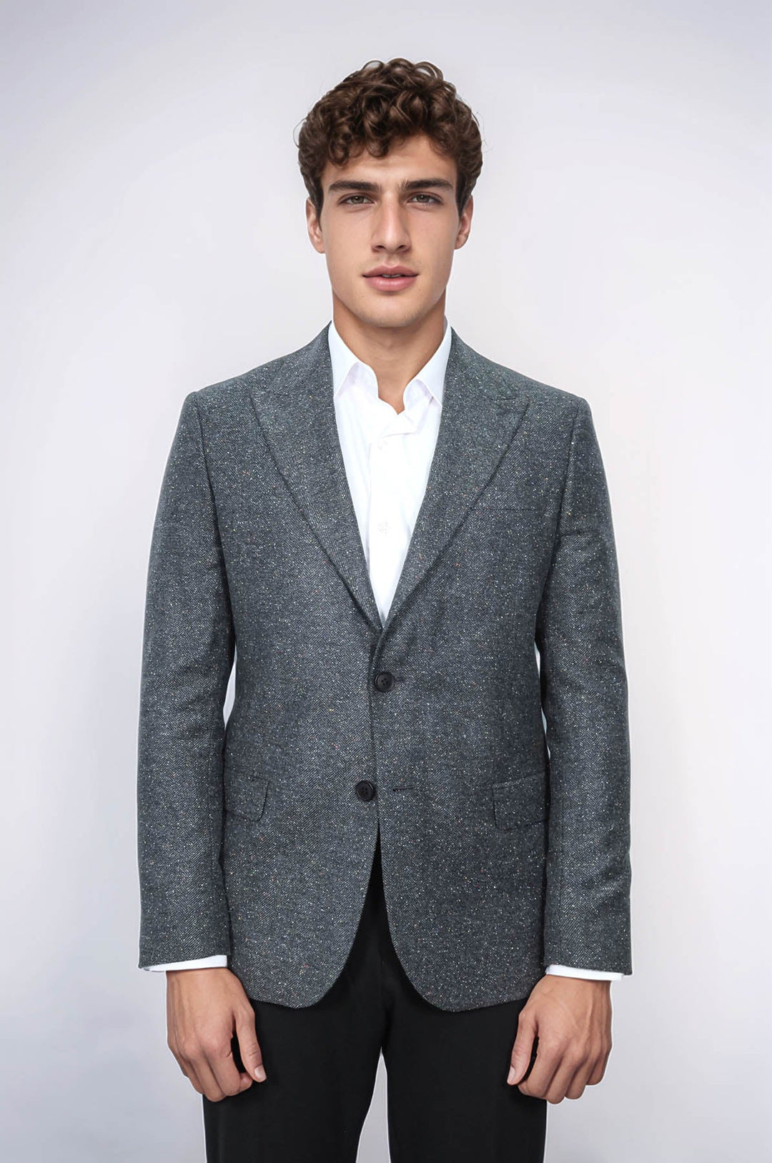 WSS Houndstooth Pattern Wool Anthracite Men Blazer  - Neustadt am Rübenberge