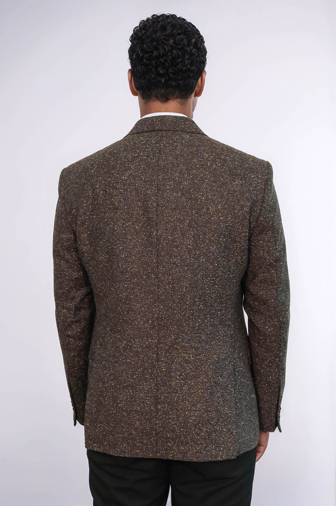 WSS Houndstooth Pattern Wool Brown Men Blazer  - Scottsdale