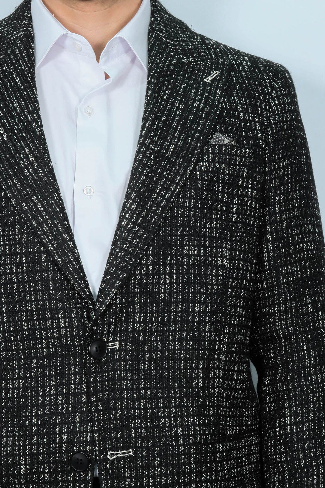 WSS Slim Fit Patterned Sport Black Men Blazer  - Staten Island