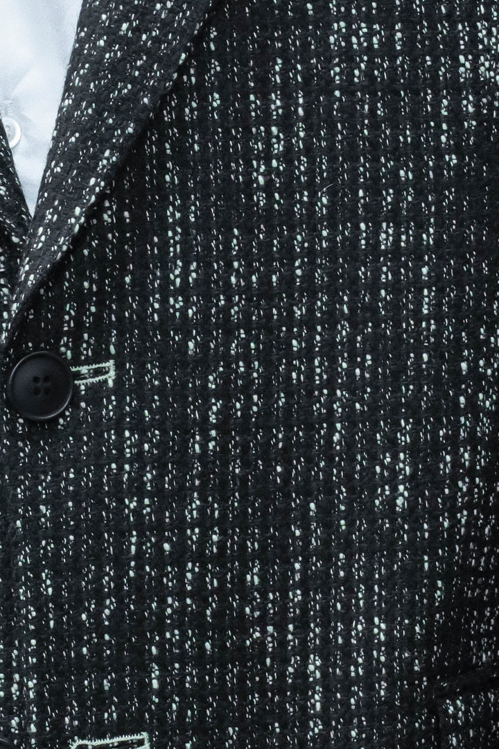 WSS Slim Fit Patterned Sport Black Men Blazer  - Staten Island