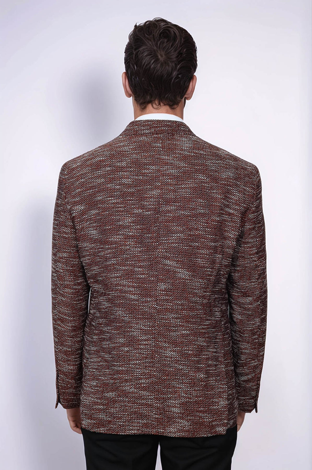 WSS Slim Fit Patterned Sport Brown Men Blazer  - San Remo
