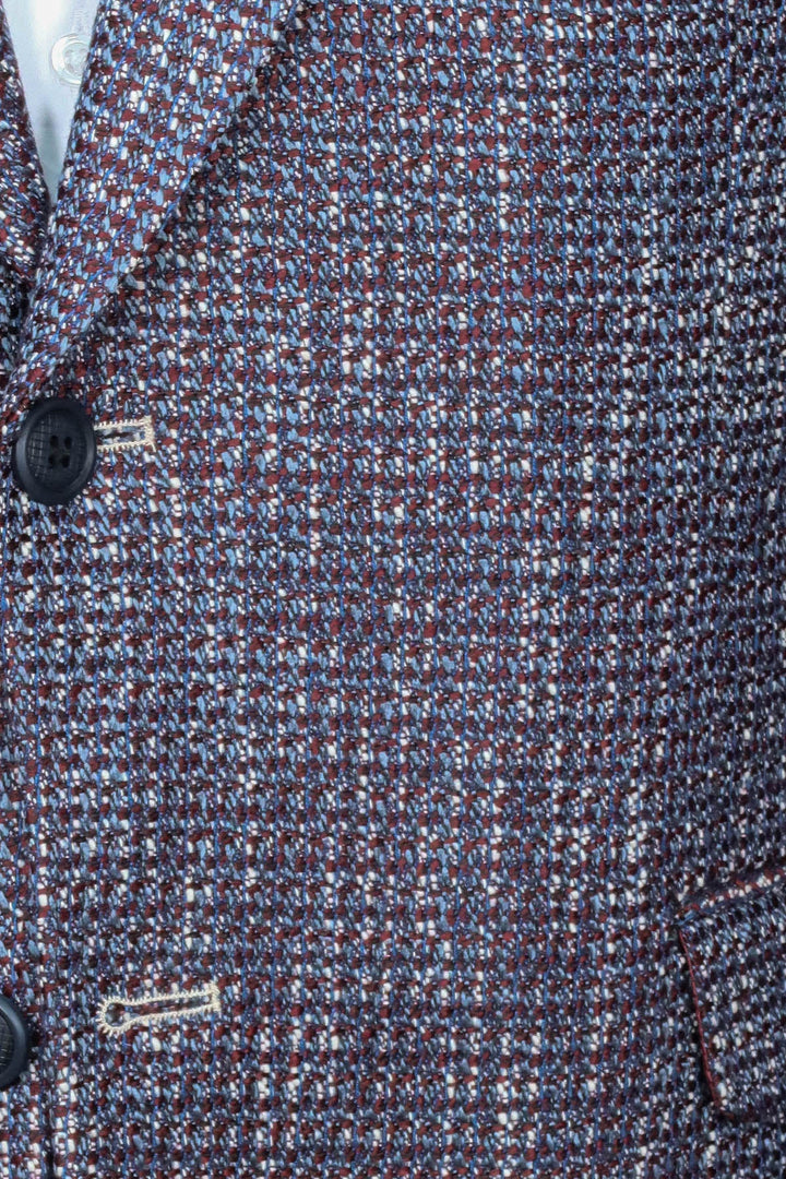 WSS Slim Fit Patterned Sport Purple Men Blazer  - Schertz
