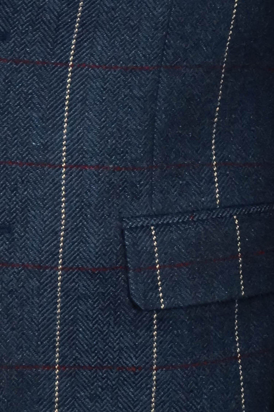 WSS Checked Navy Blue Slim-Fit Blazer  - Schwerin