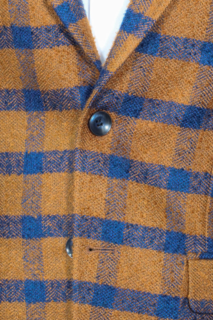 WSS Checked Tawny Slim-Fit Blazer  - Biella