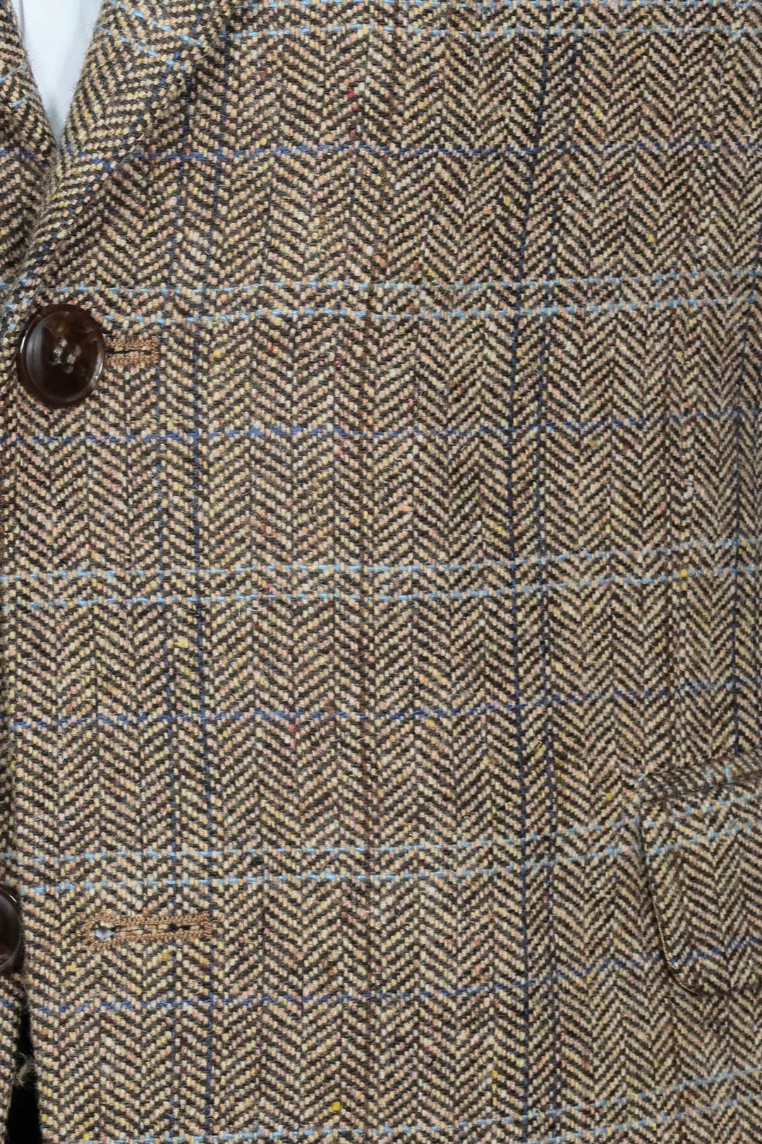 WSS Herringbone Slim Fit Wool Brown Men Blazer  - Valladolid