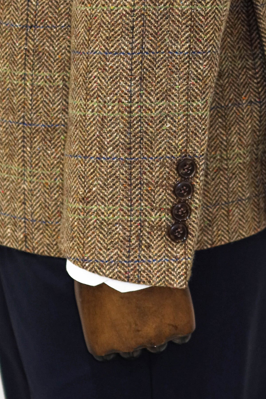 WSS Herringbone Slim Fit Wool Tan Men Blazer and Trousers Combination - San Francisco de los Romo