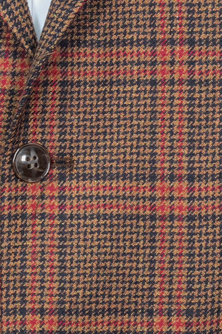 WSS Checked Brown Men Blazer  - Bensalem