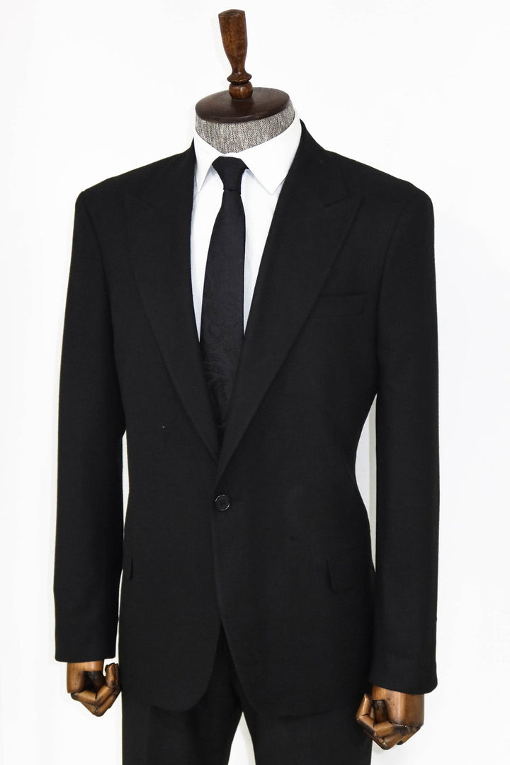 WSS Plain Slim Fit Sport Black Men Blazer and Trousers Combination  - Bologna