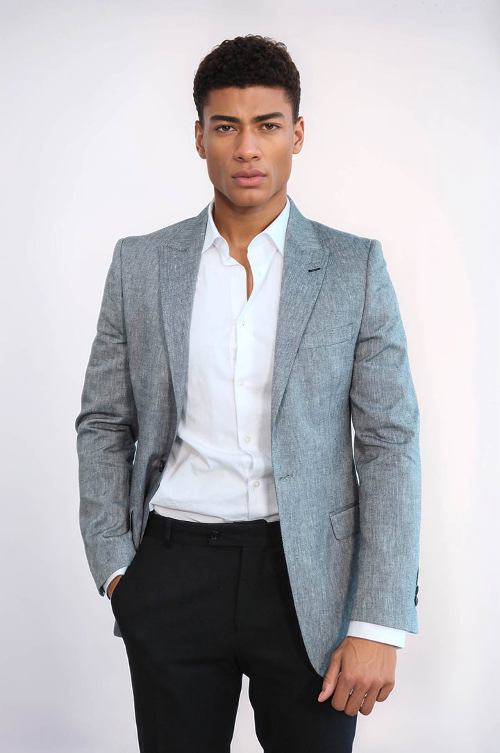 WSS Peak Lapel Slim-Fit Smoked Jacket  - Newport Beach