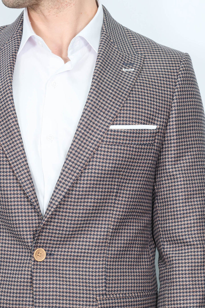 WSS Patterned Navy Slim-Fit Blazer  - Neu-Ulm