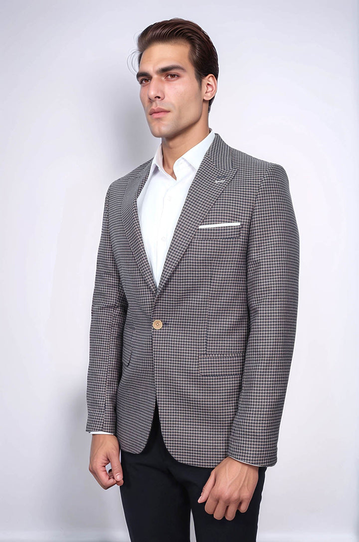 WSS Patterned Navy Slim-Fit Blazer  - Neu-Ulm