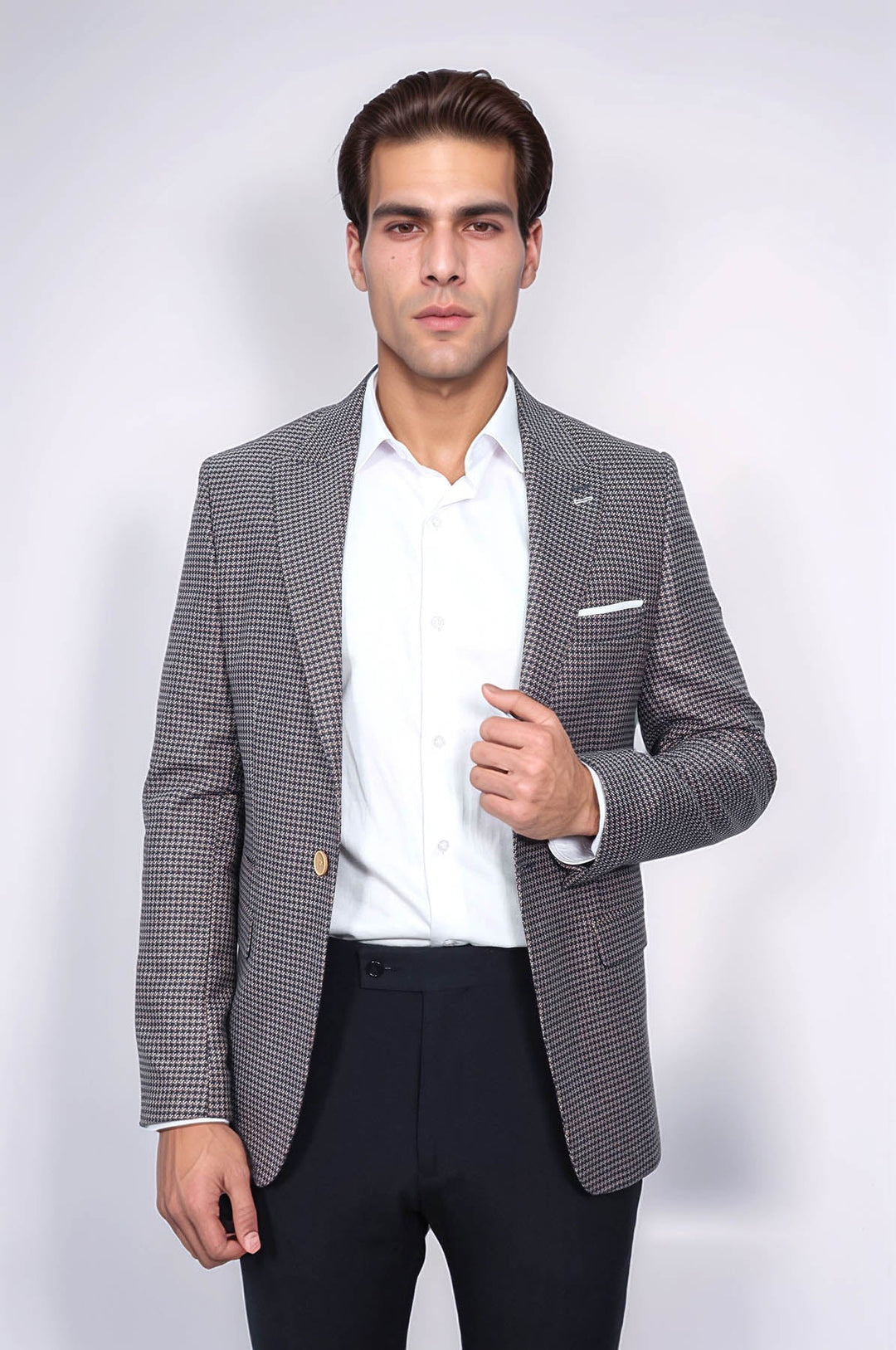WSS Patterned Navy Slim-Fit Blazer  - Neu-Ulm