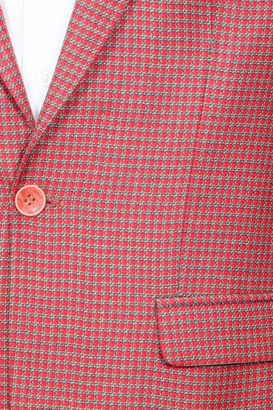 WSS Patterned Claret Red Slim-Fit Blazer  - La Barca