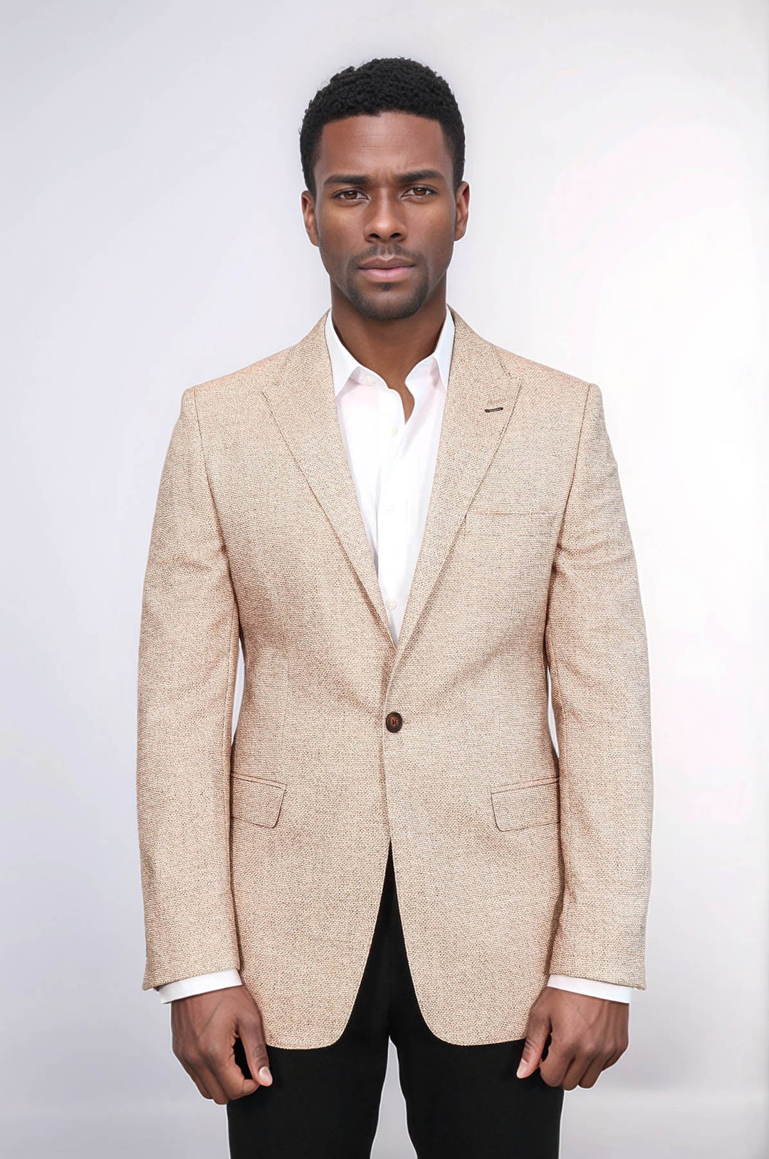 WSS Patterned Slim-Fit Yellow Blazer  - Wood Buffalo
