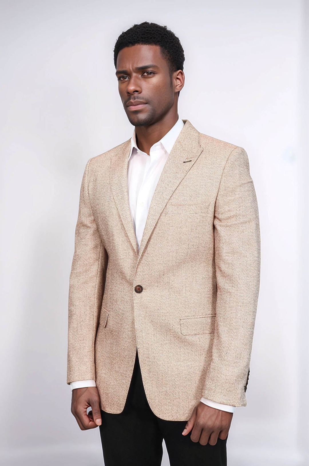 WSS Patterned Slim-Fit Yellow Blazer  - Wood Buffalo