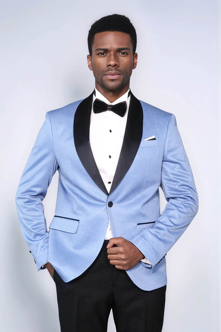 WSS Shawl Lapel Sky Blue Men Wedding Groom Blazer  - Toowoomba