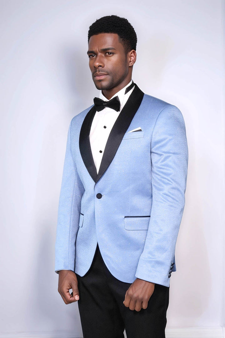 WSS Shawl Lapel Sky Blue Men Wedding Groom Blazer  - Toowoomba