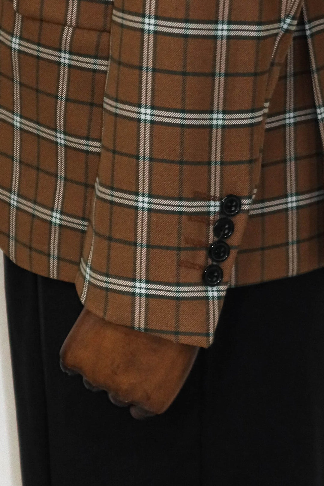 WSS Checked Brown Men Blazer and Trousers Combination - Mitrovicë