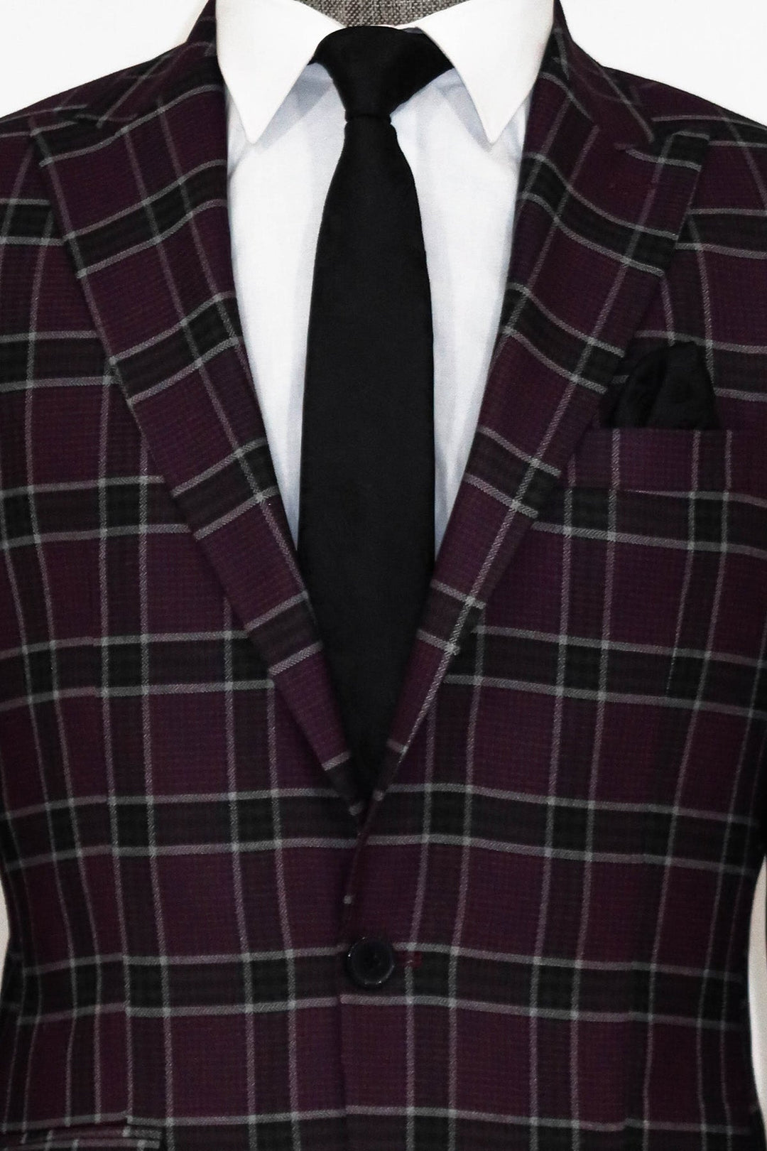 WSS Slim Fit Peak Lapel Purple Men Blazer and Trousers Combination  - Santurce-Antiguo
