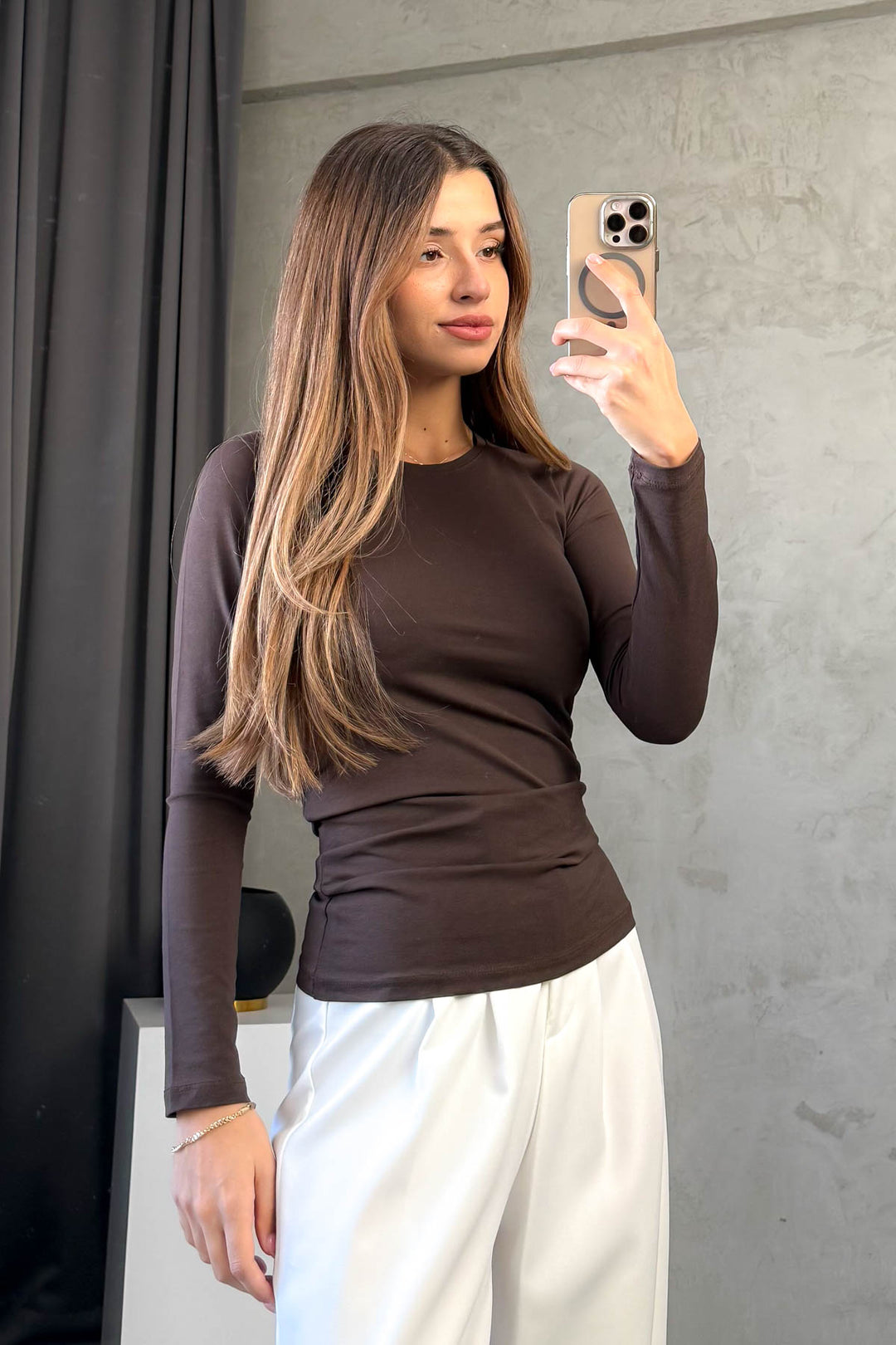 MPL Women's Long Sleeve Basic Bodysuit with Bicycle Neckline 19646 - Essex
