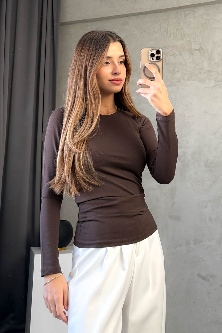 MPL Women's Long Sleeve Basic Bodysuit with Bicycle Neckline 19646 - Essex
