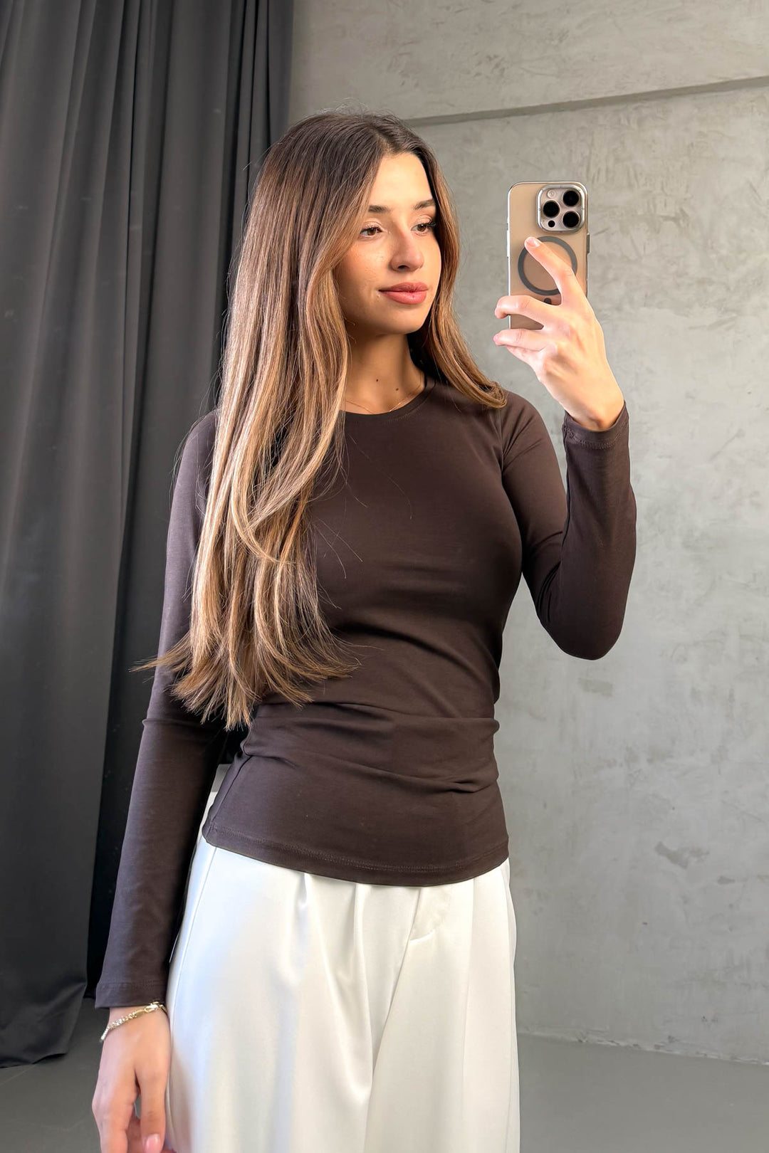 MPL Women's Long Sleeve Basic Bodysuit with Bicycle Neckline 19646 - Essex
