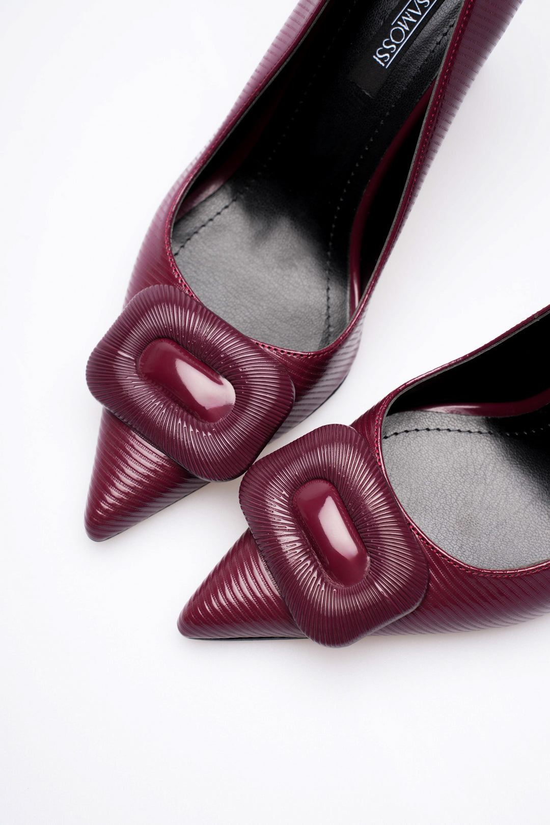 DSM Porin Bordo Rugan Toka Detaylı Stiletto Topuklu Kadın Ayakkabısı - Cosenza