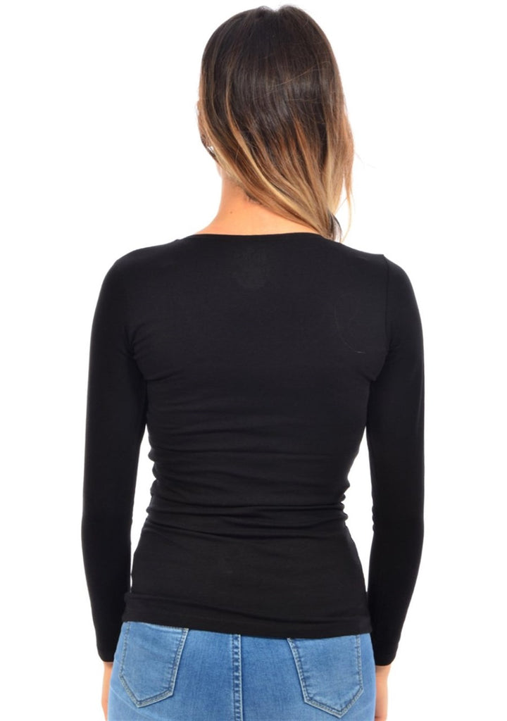 MPL Woman Long Sleeve V-Neck Bodysuit 101BK010001 - Rho