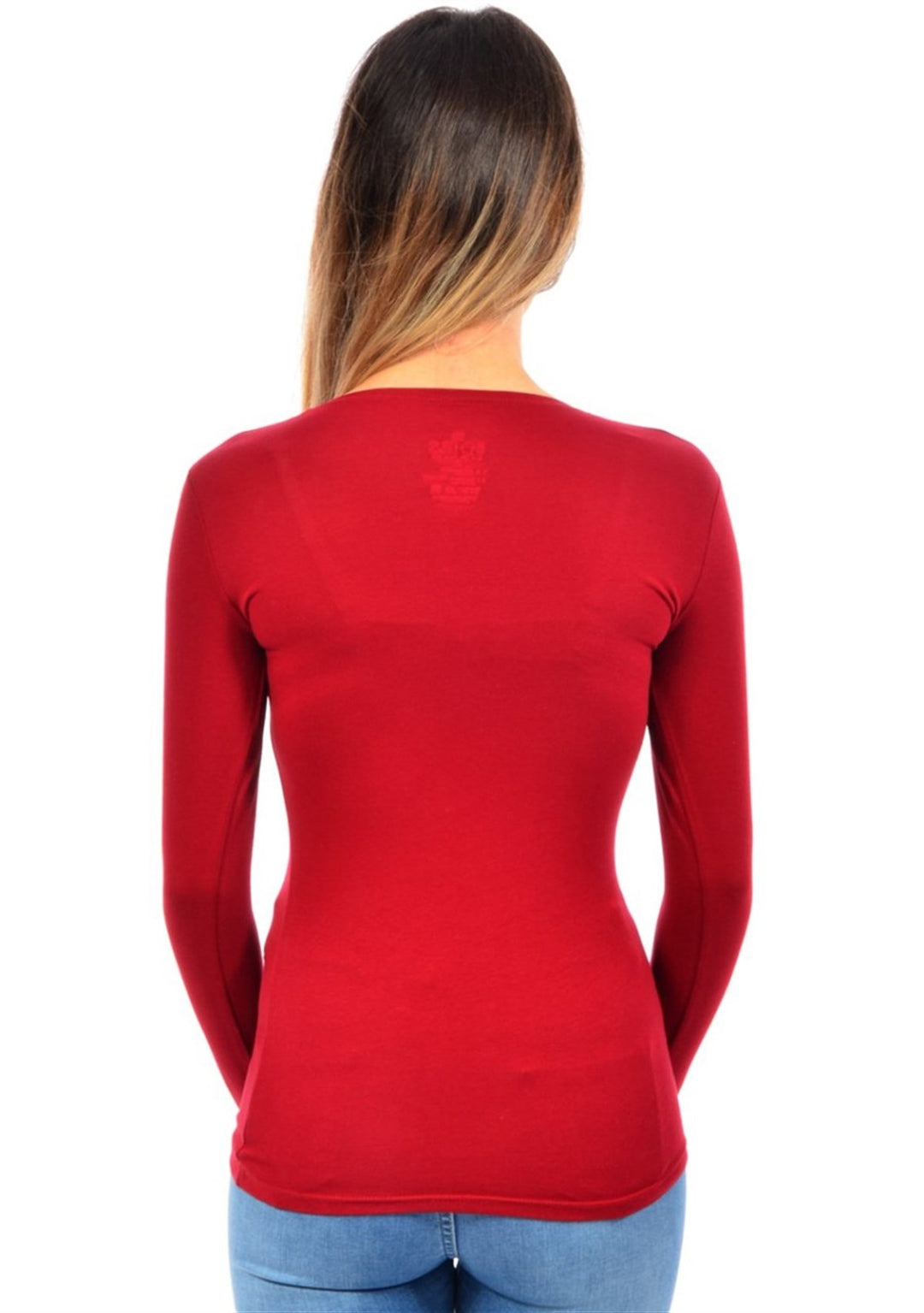 MPL Woman Long Sleeve Basic Bodysuit with Bicycle Neckline 19646 - South Whittier
