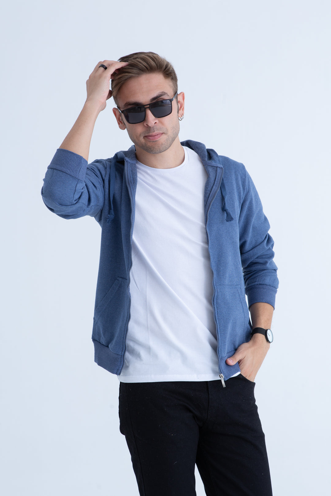 MPL Men's Zippered Hoodie 304EK090002 - Huebampo