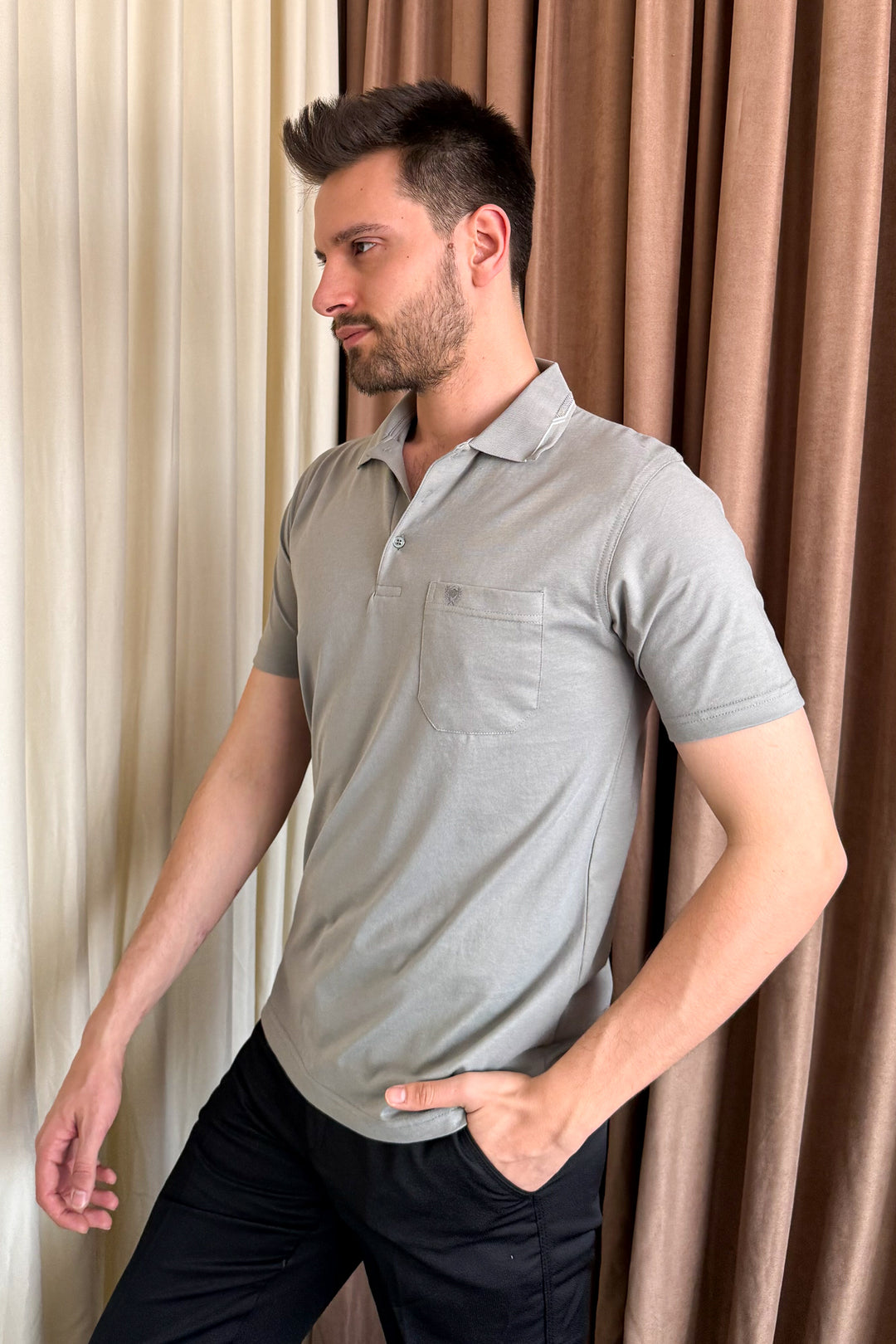 MPL CEMENT 1004 SUPREME POLO YK T-SHIRT - San Remo