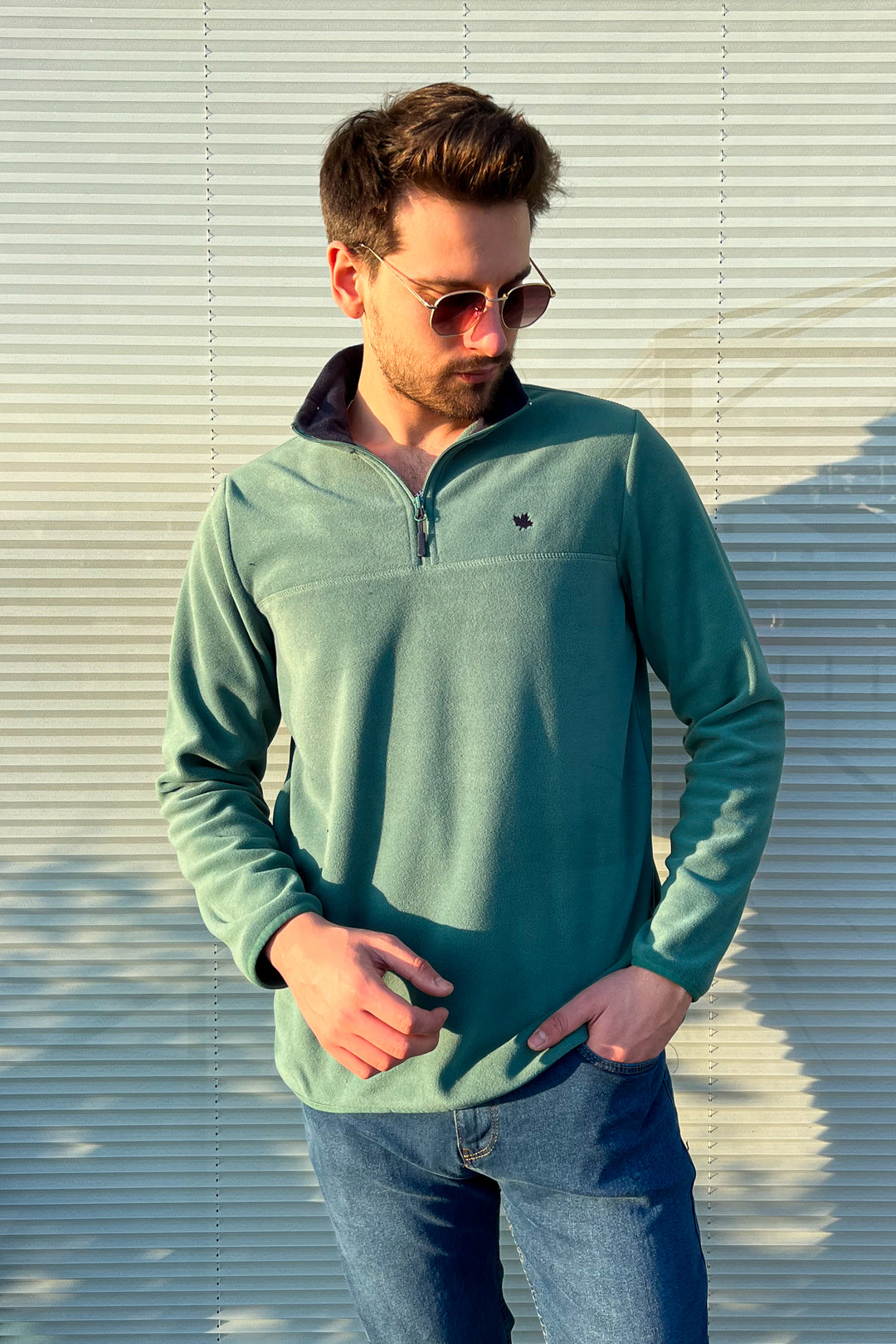 MPL Men's Zippered Collar Polar Sweatshirt 6001 - Annecy