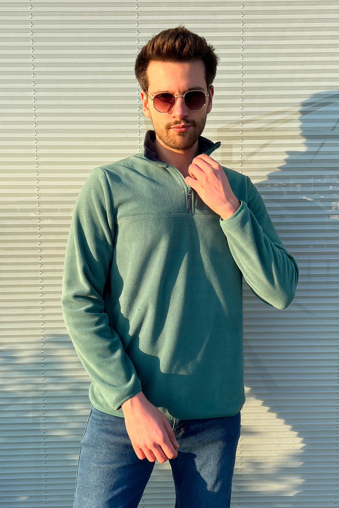 MPL Men's Zippered Collar Polar Sweatshirt 6001 - Annecy