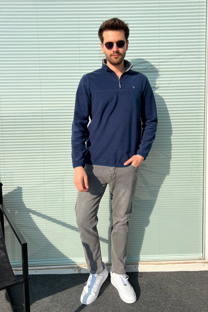 MPL Men's Zippered High Neck Polar Sweatshirt 6001 - Lawrence