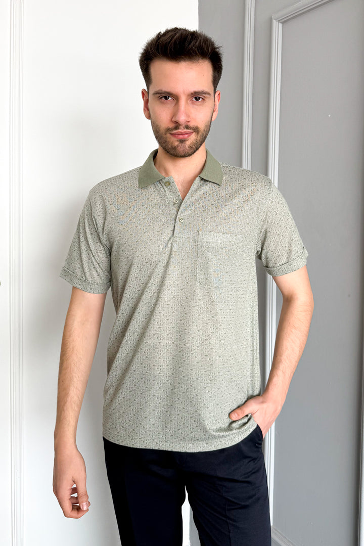 MPL Men's Polo Neck Printed T-shirt 2504 - Monopoli