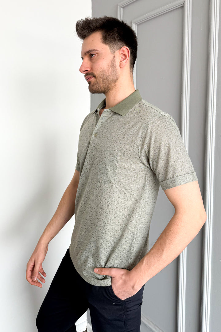 MPL Men's Polo Neck Printed T-shirt 2504 - Monopoli