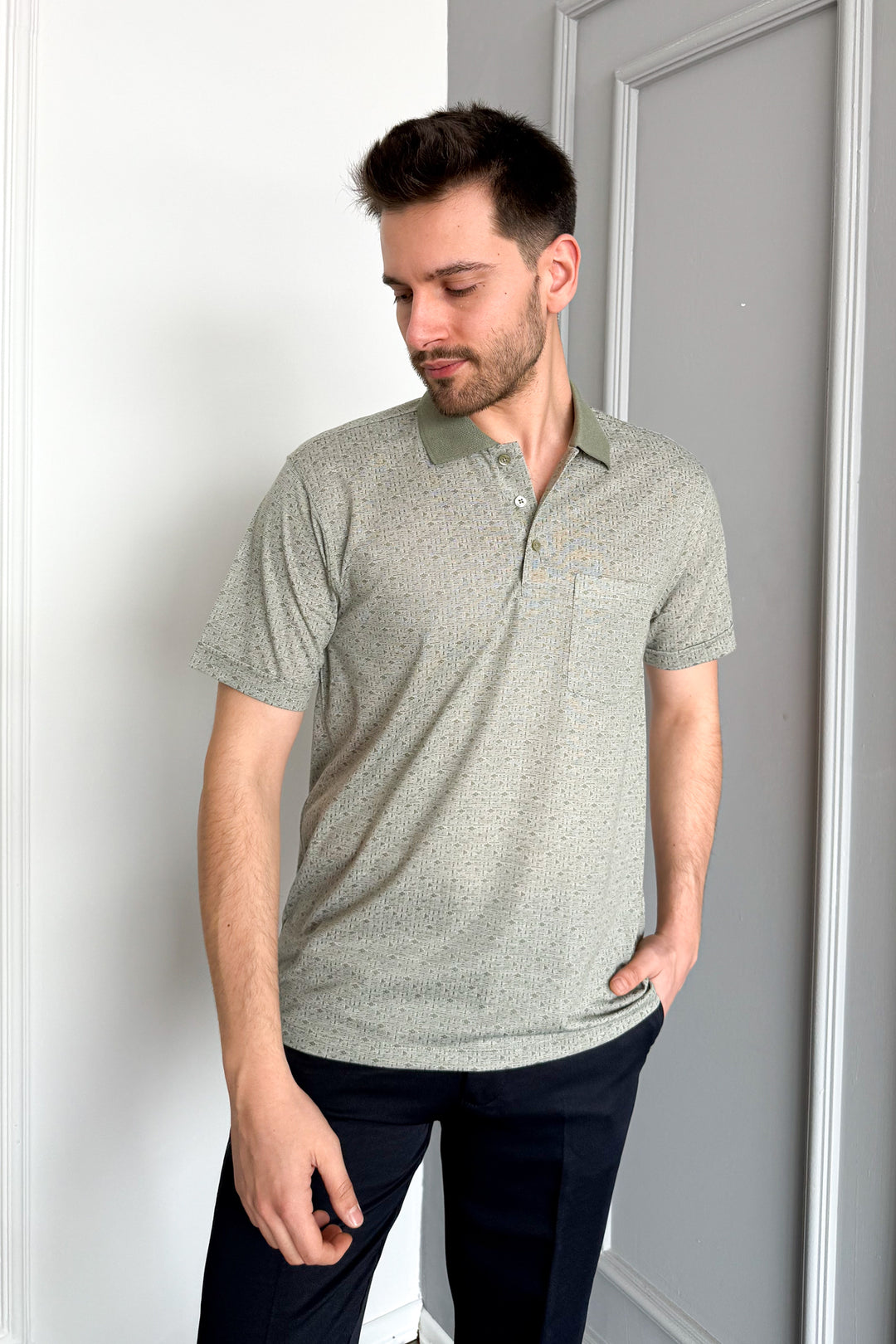 MPL Men's Polo Neck Printed T-shirt 2504 - Monopoli