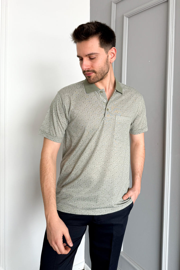 MPL Men's Polo Neck Printed T-shirt 2504 - Monopoli