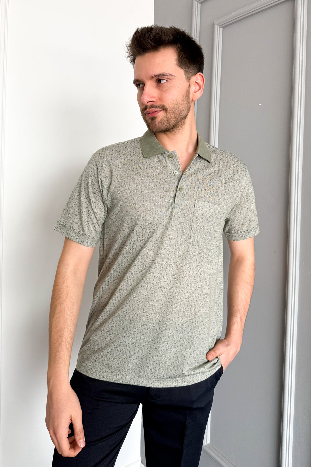 MPL Men's Polo Neck Printed T-shirt 2504 - Monopoli