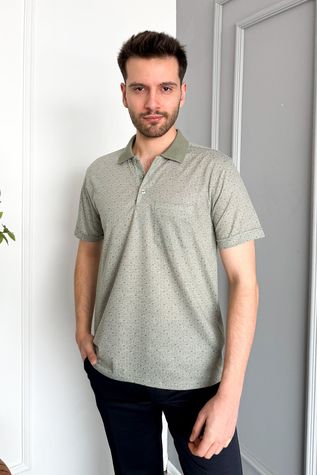 MPL Men's Polo Neck Printed T-shirt 2504 - Monopoli