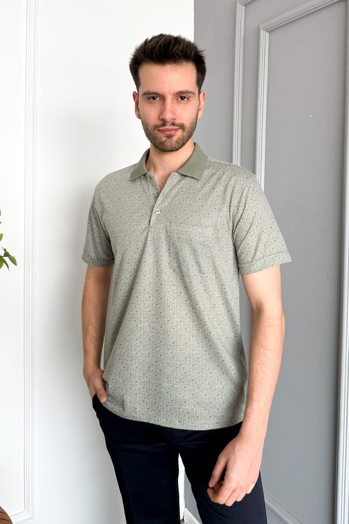 MPL Men's Polo Neck Printed T-shirt 2504 - Monopoli