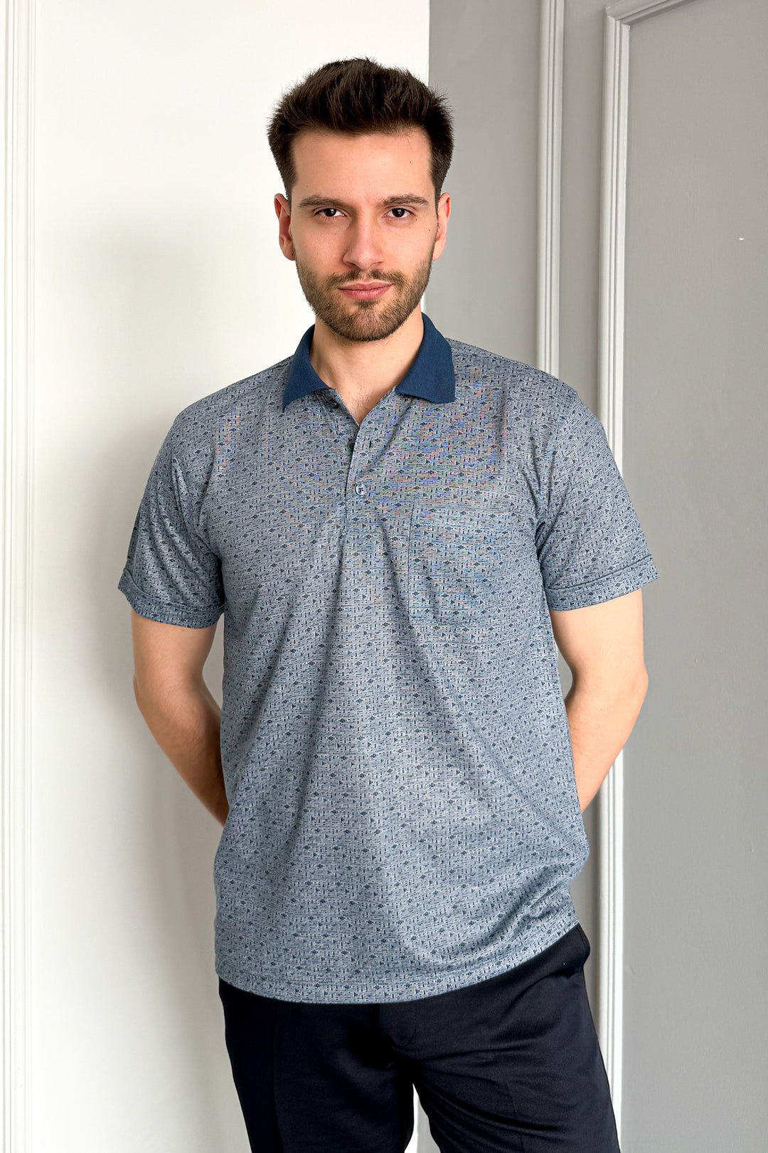 MPL Men's Polo Neck Checked T-shirt 2504 - Mankato
