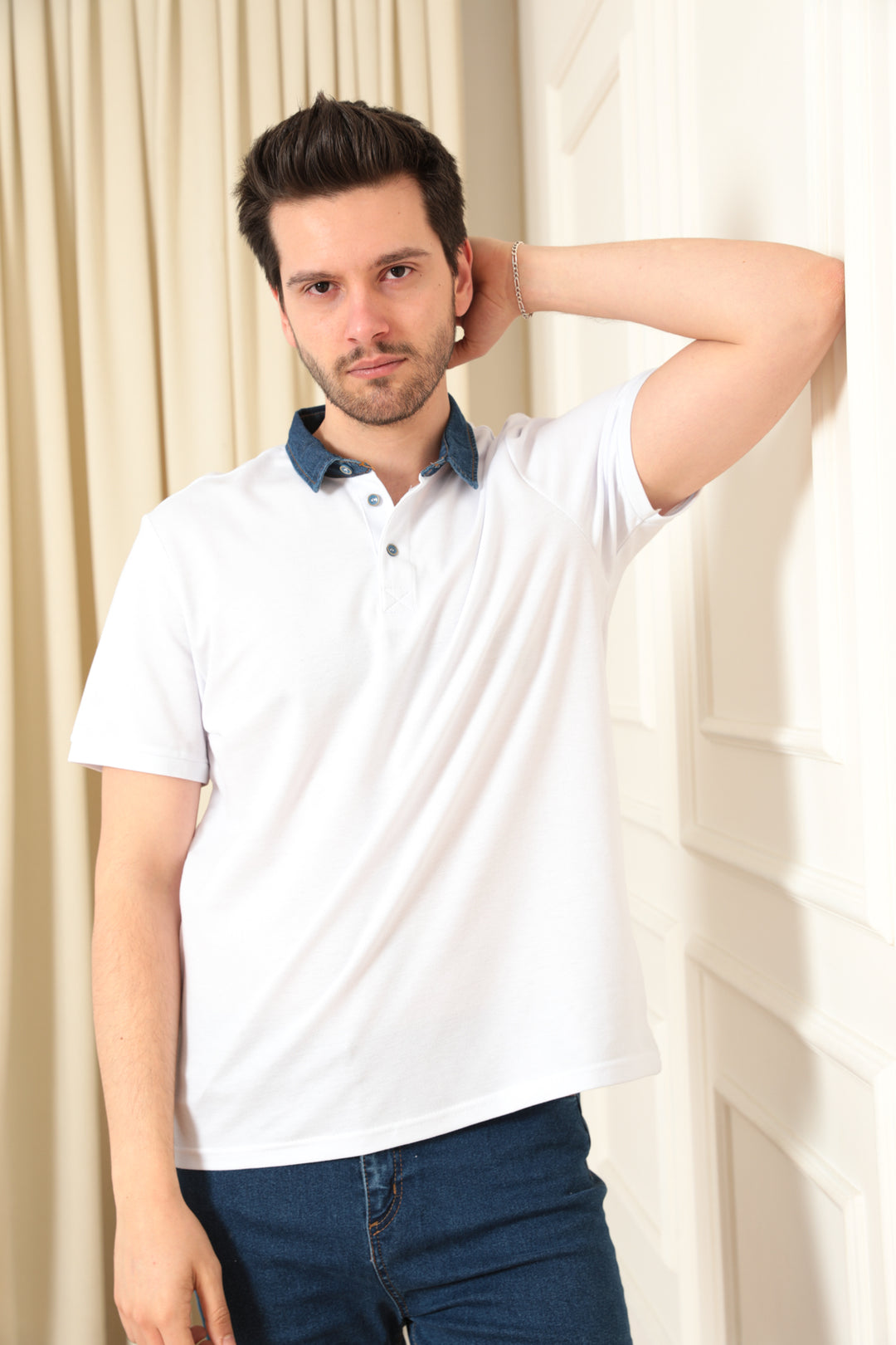MPL Men's Denim Collar Polo T-shirt 2134 - Paterna