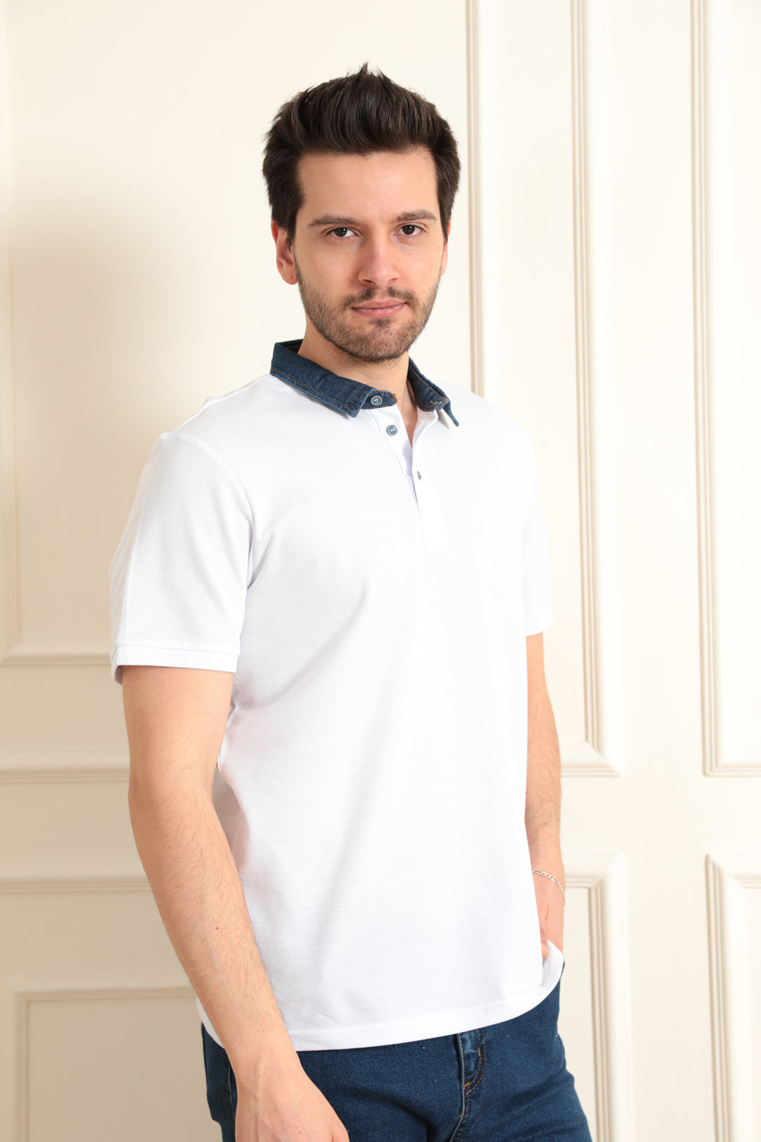 MPL Men's Denim Collar Polo T-shirt 2134 - Paterna