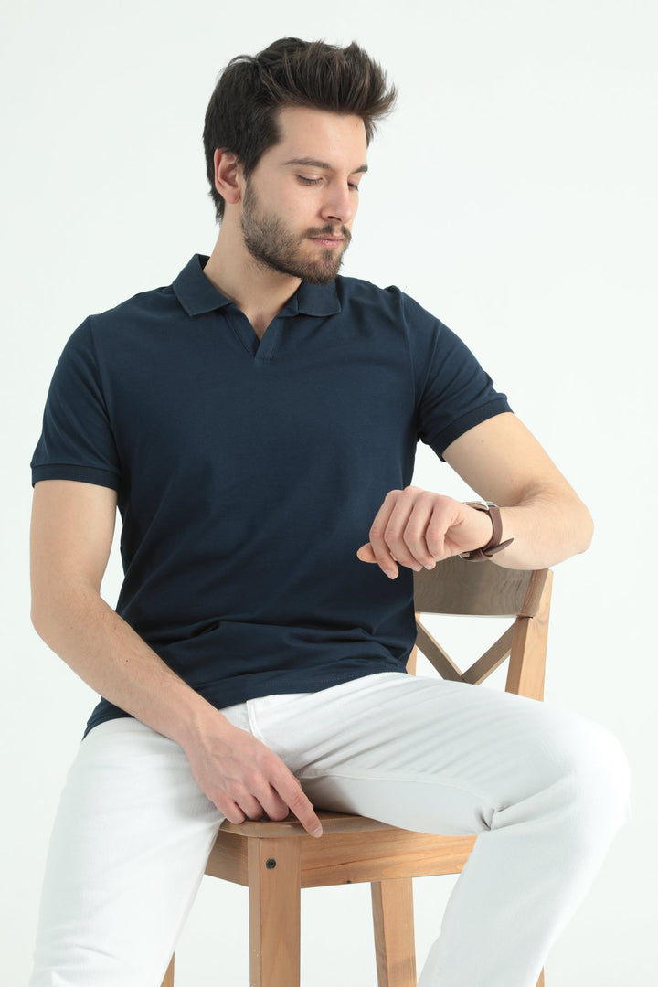 MPL Men's Polo Neck Knit T-shirt 2141 - Oildale