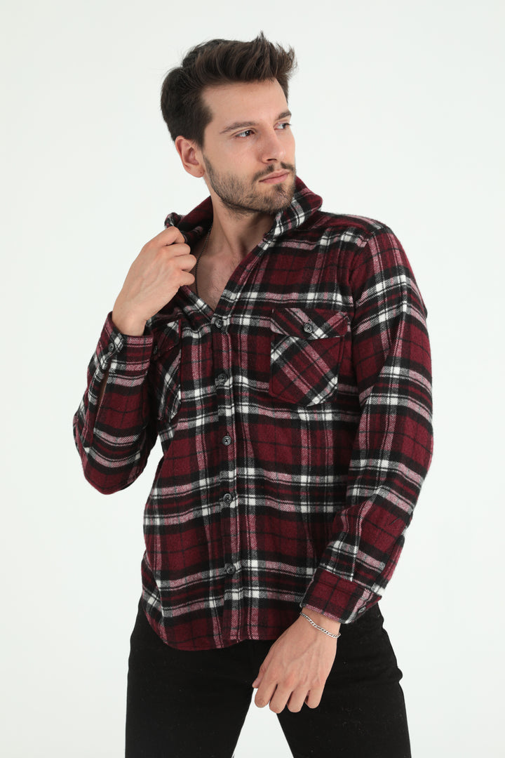 MPL Men's Buttoned Hooded Lumberjack Shirt 803 - Kleve