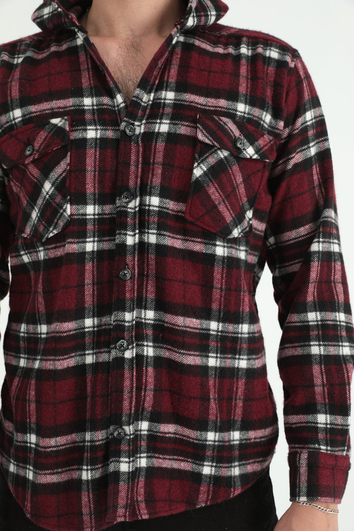 MPL Men's Buttoned Hooded Lumberjack Shirt 803 - Kleve