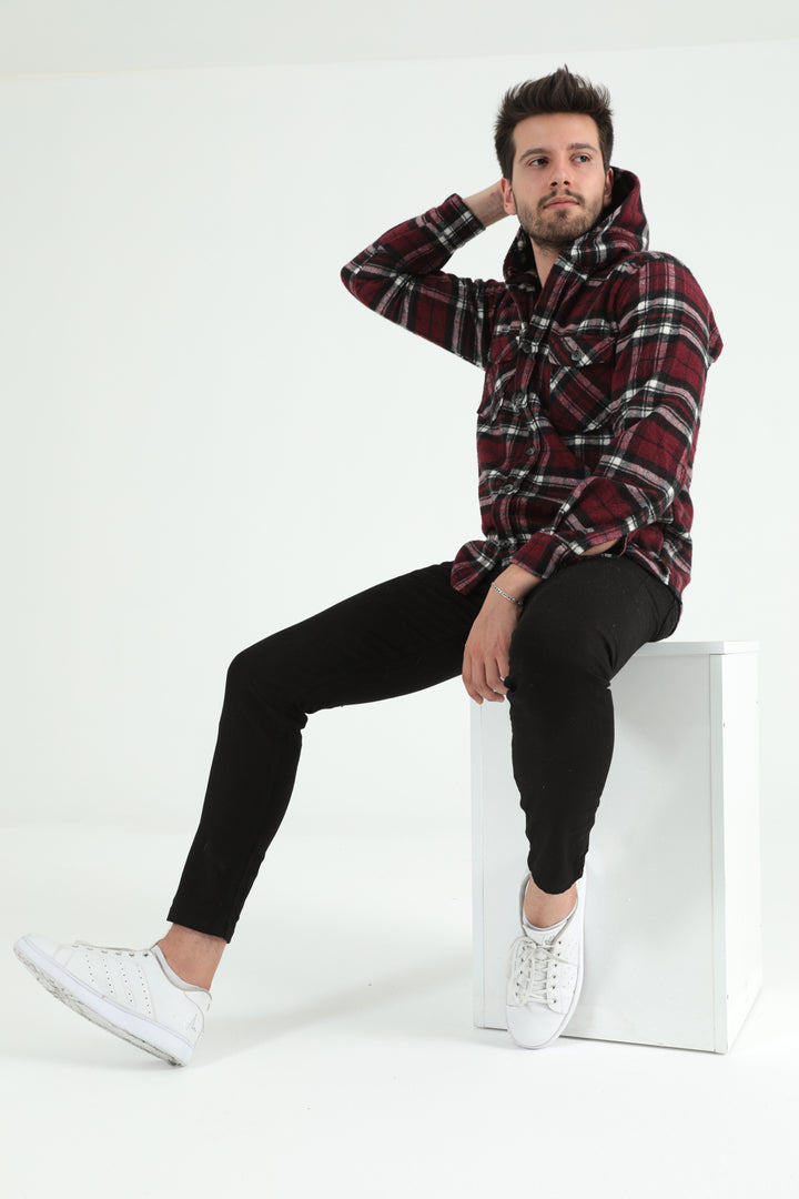MPL Men's Buttoned Hooded Lumberjack Shirt 803 - Kleve
